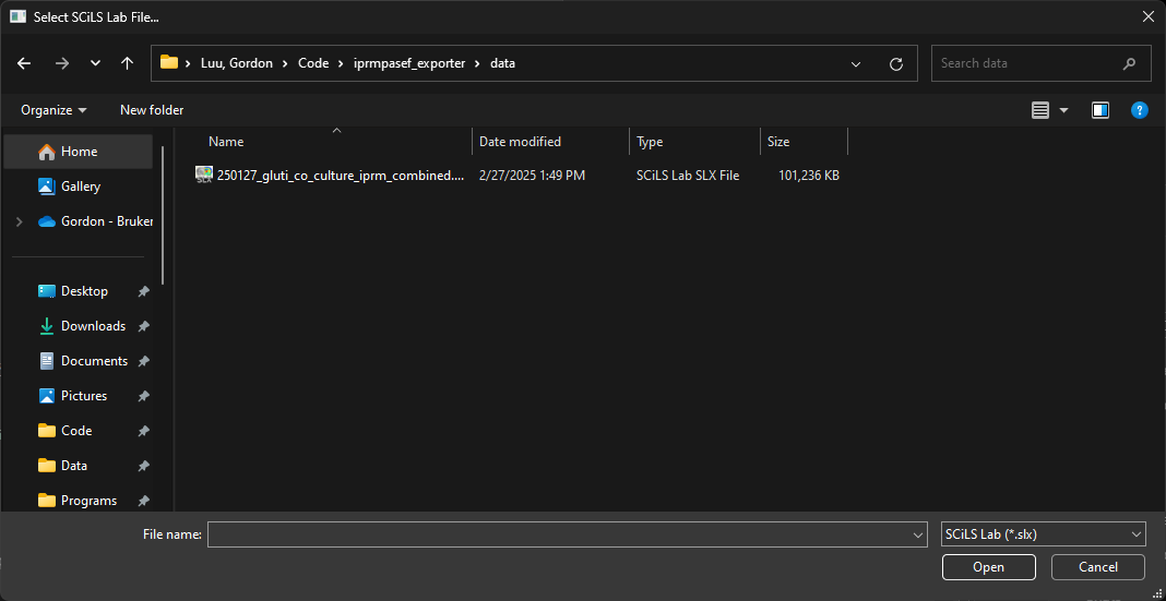 Usage — SCiLS_Lab_iprm-PASEF_Exporter 0.1.0 documentation